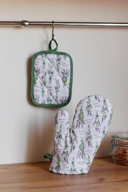 Набір для кухні прихватка та рукавиця Суцвіття лаванди