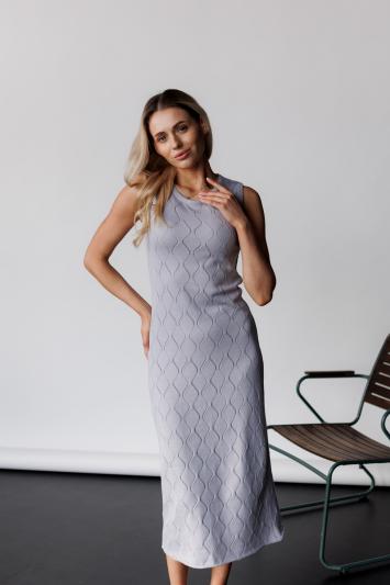 Літнє плаття міді сіре Візерунок