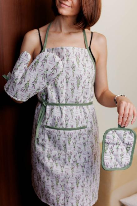 Набір для кухні прихватка та рукавиця Суцвіття лаванди