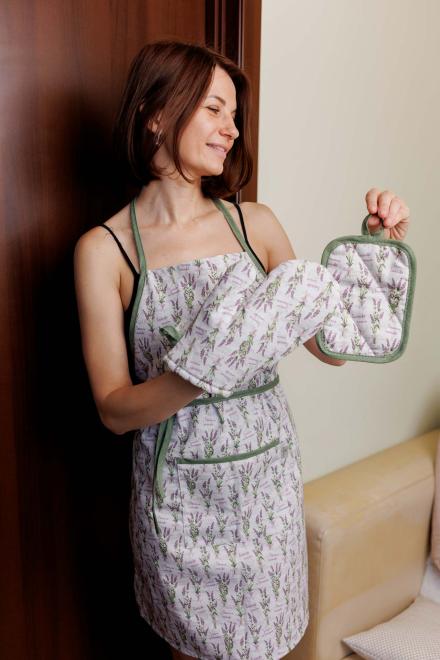 Набір для кухні прихватка та рукавиця Суцвіття лаванди