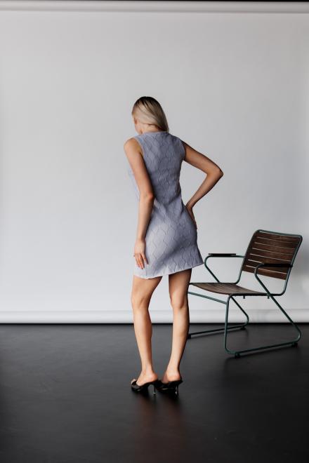 Літнє плаття міні сіре Візерунок