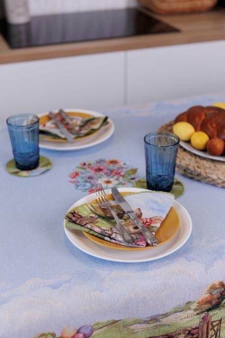 Кругла Великодня серветка на стіл Настрій