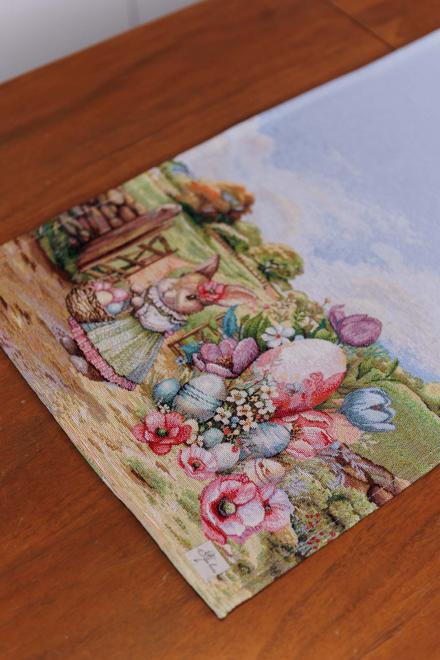 Великодня гобеленова доріжка на стіл Настрій