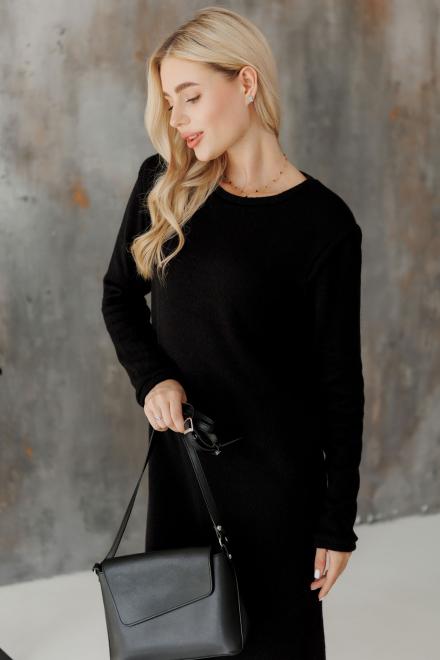 Сукня міді в'язана чорна Ніколь