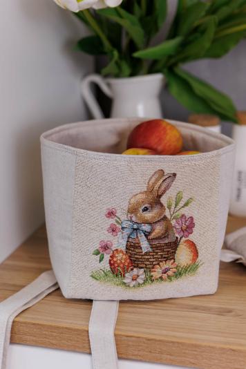 Великодній гобеленовий кошик для хліба Суцвіття Великодній гобеленовий кошик для хліба Суцвіття