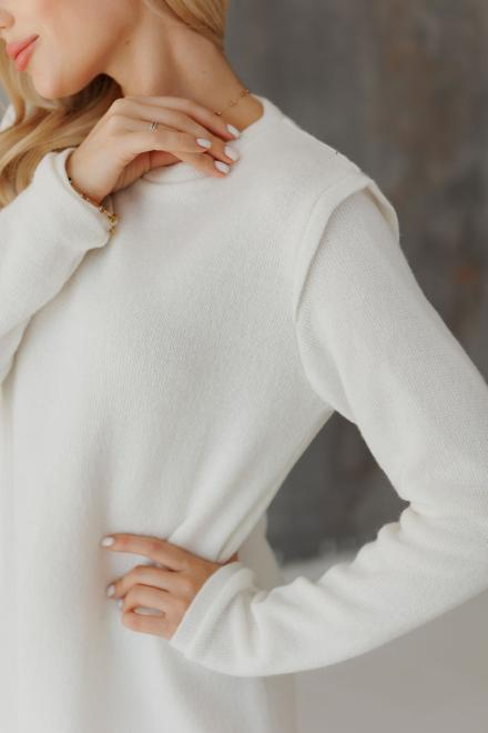 Сукня міді в'язана молочна Ніколь