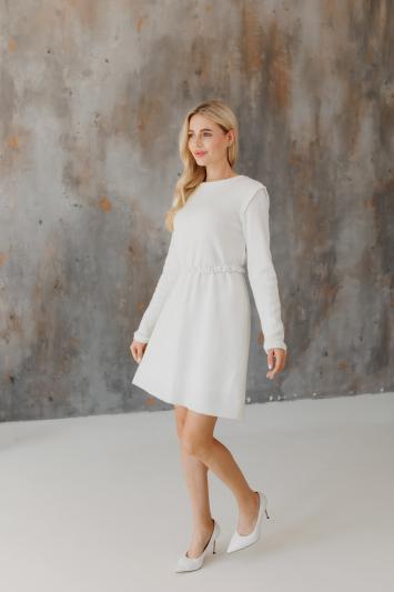 Сукня міні в'язана молочна Ніколь