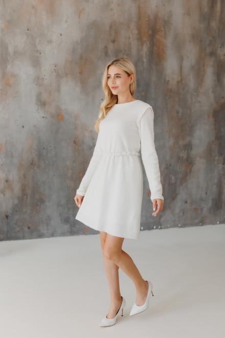 Сукня міні в'язана молочна Ніколь