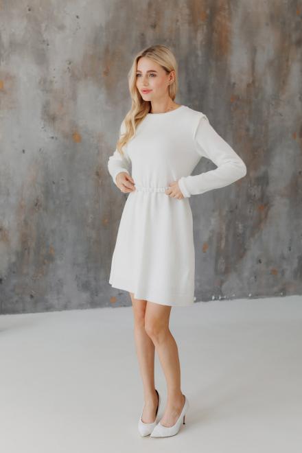 Сукня міні в'язана молочна Ніколь