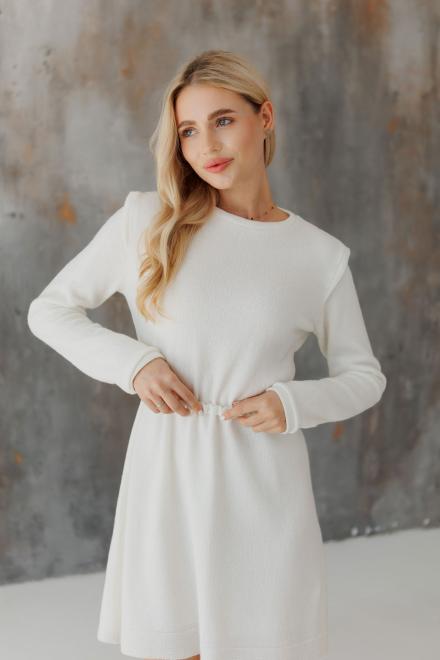 Сукня міні в'язана молочна Ніколь