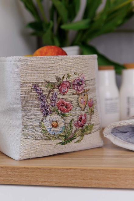 Декоративний кошик для хліба Лавандовий садочок