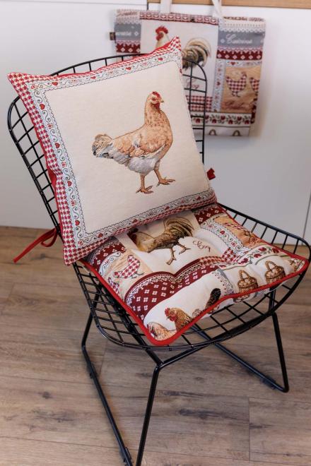 Декоративна гобеленова подушка Добробут курочка