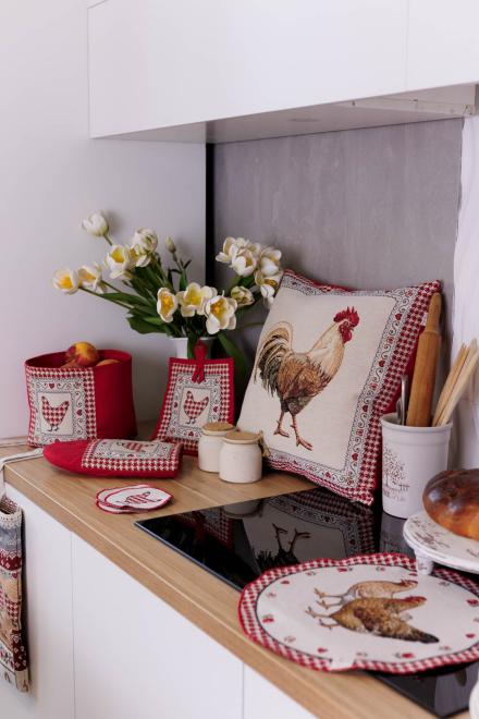 Декоративна гобеленова подушка Добробут півень