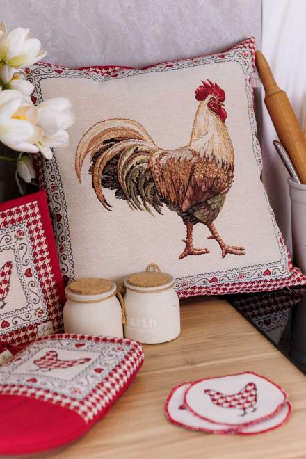 Декоративна гобеленова подушка Добробут півень