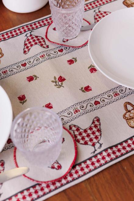 Гобеленовий набір серветок під чашку Добробут