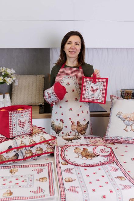 Кухонний гобеленовий фартух Добробут