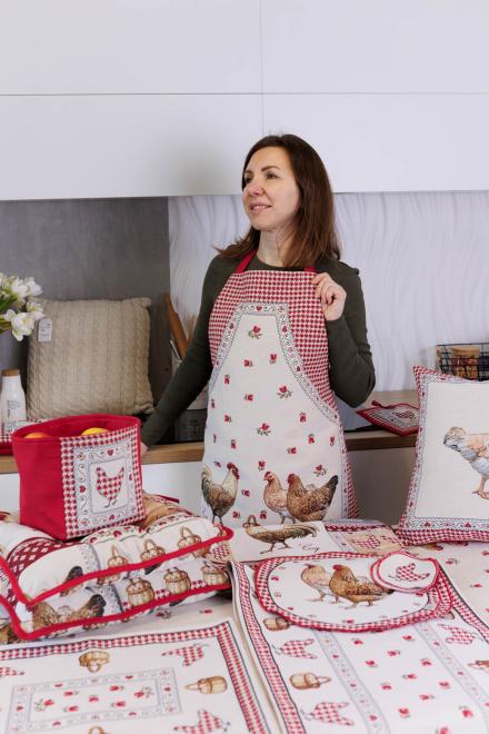 Кухонний гобеленовий фартух Добробут