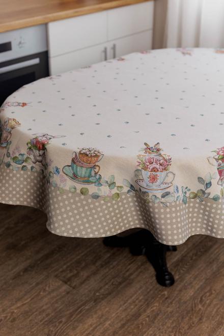 Овальна гобеленова скатертина на стіл Чарівність