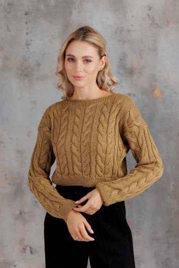 Кроп-джемпер Ассоль карамель