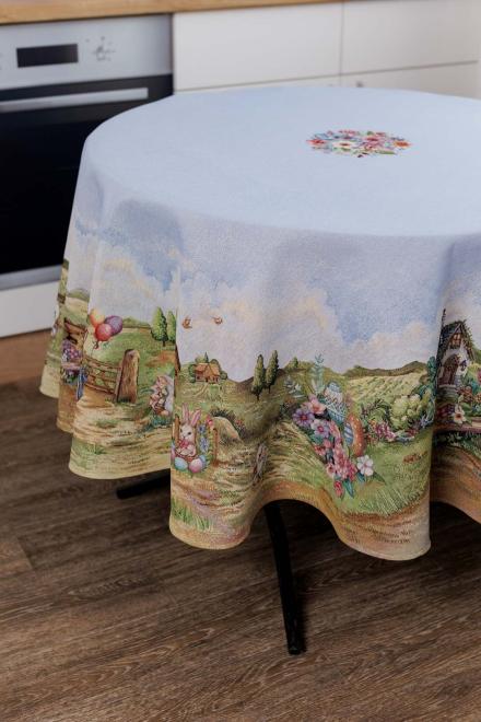 Кругла Великодня скатертина на стіл Настрій