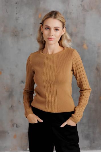 Женский лонгслив Милана карамель