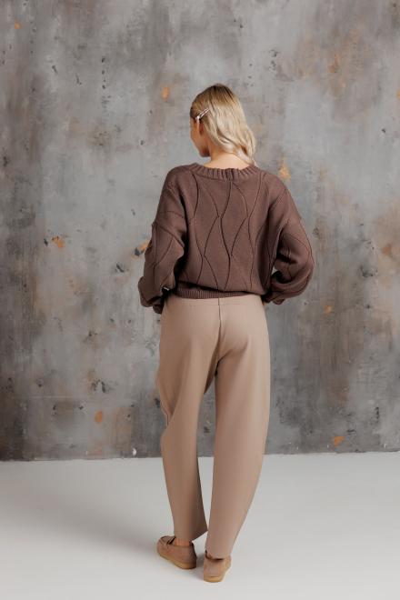 Кардиган женский ажурный шоколад