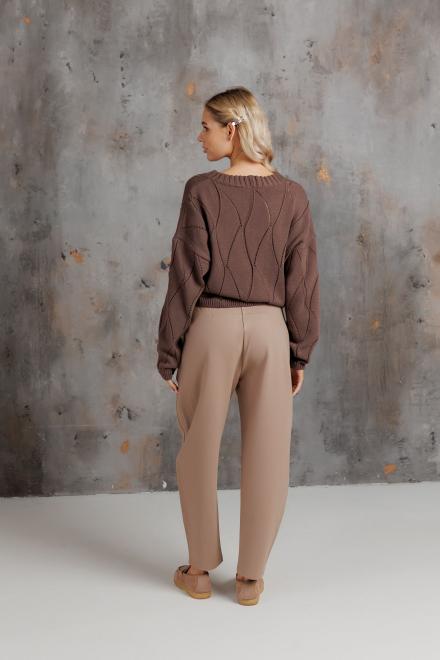 Кардиган женский ажурный шоколад