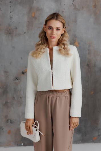 Жіночий жакет Шарм молочний