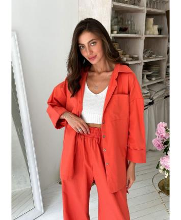 Рубашка женская хлопковая Корал Рубашка женская хлопковая Корал