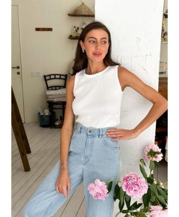 Майка вискозная белая Майка вискозная белая