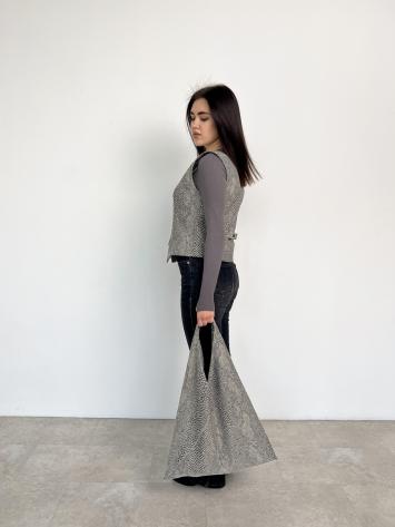 Жіноча сумка шопер Python сіра Жіноча сумка шопер Python сіра