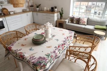 Гобеленова скатертина на стiл Лавандове поле