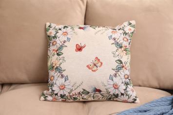 Гобеленова подушка Alicia метелики та квіти