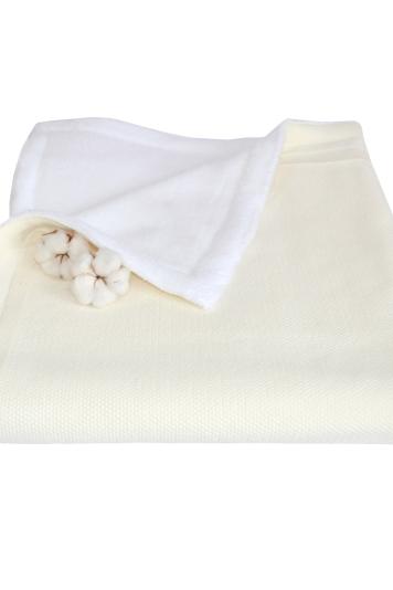 Дитячий плед з плюшем Молочний Дитячий плед з плюшем Молочний