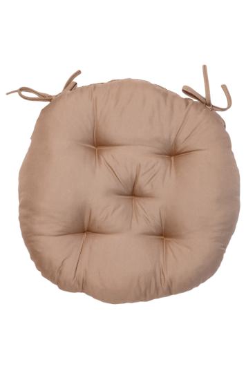 Круглая подушка на стул Фибра тауп