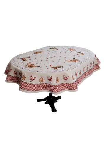 Овальна гобеленова скатертина на стіл Добробут Овальна гобеленова скатертина на стіл Добробут