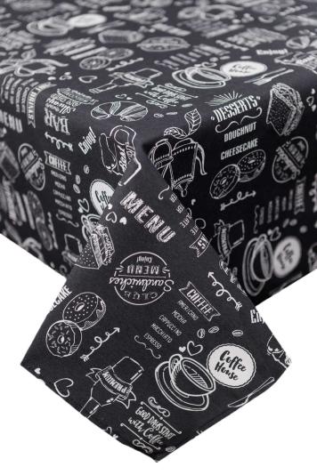 Скатертина на стіл Breakfast black Скатертина на стіл Breakfast black