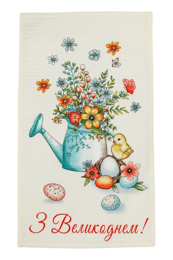 Великодній вафельний рушник Пасхальний Букет