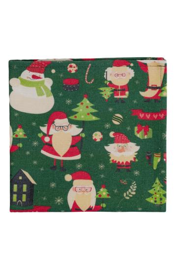 Серветка Санта на зеленому