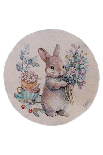 Кругла гобеленова серветка на стіл Чарівність Кругла гобеленова серветка на стіл Чарівність