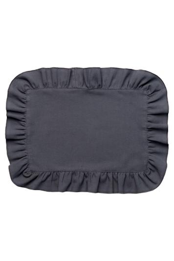 Серветка сет з рюшем Каберне графіт