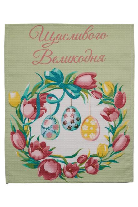 Полотенце вафельное с Пасхой - 1