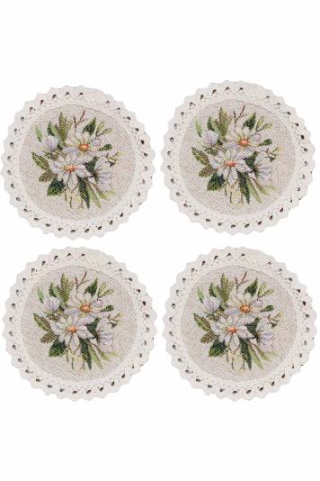 Гобеленовый набор салфеток под чашку Provence Гобеленовый набор салфеток под чашку Provence