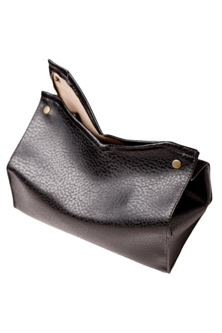 Серветниця настільна чорна Сумочка