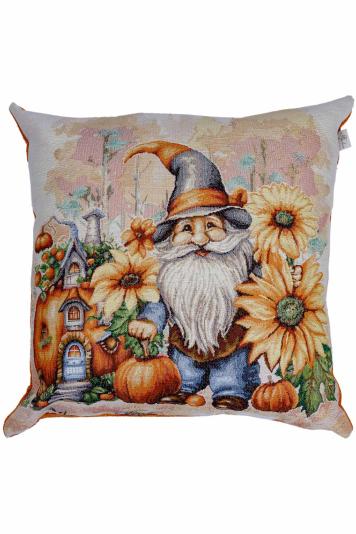 Декоративна наволочка Гарбузові гноми з будиночком