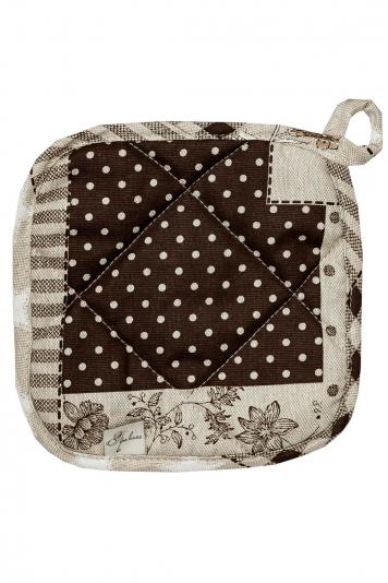 Прихватка Печворк коричневий