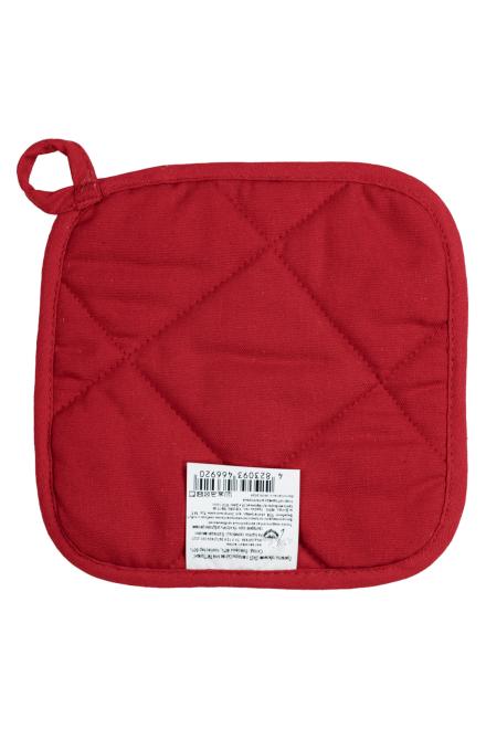 Гобеленова кухонна новорічна прихватка з велюром Снігова зима