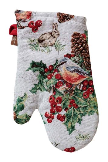 Новорічна гобеленова кухонна рукавиця Squirrel Новорічна гобеленова кухонна рукавиця Squirrel