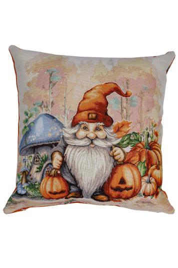 Декоративна наволочка Гарбузові гноми з грибом