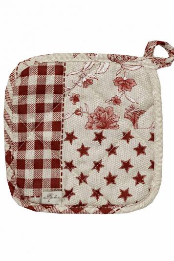 Прихватка Печворк бордо